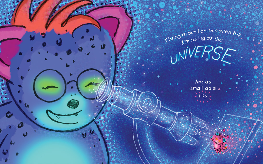 Space in my Face children's book on quantum physics by Mia Von Scha.
